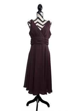 Women's Sz 12 Whimsigoth Witchy Sheer Brown Ethreal Y2K Flowy Dress